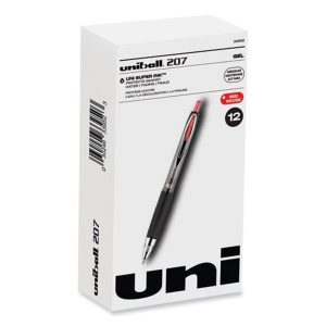 Uniball Signio Gel 207 Rtr Pen Red Med