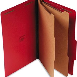 Unv P Board 6 Sec Folder Legal R/Red