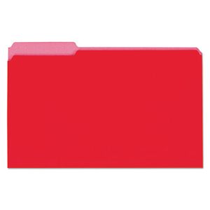 Unv Interior File Folder Legal Size Red
