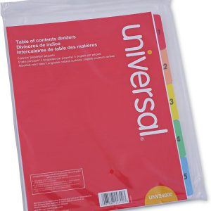 Unv Indexes 1-5 Coloured 6Sets/Pk