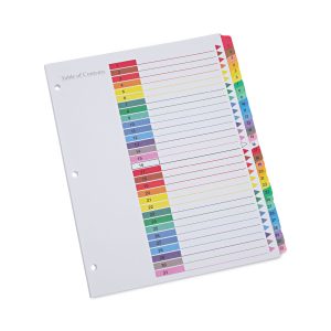 Unv Indexes 1-31 Col Lettersize