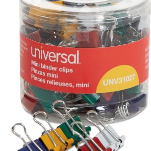 Unv Binder Clips Mini Assorted