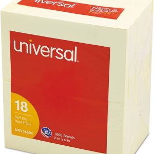 Unv Stick Note 3 x 5 Yellow