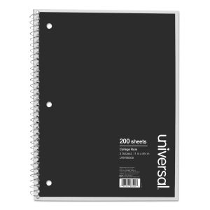 Unv 5 Subject NoteBook Spiral 8.5x11