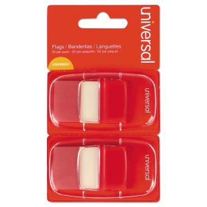 Unv Tape Flags Red 100/Pk